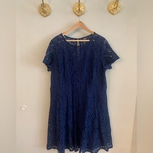 Navy Blue Lace A-Line Dress size 20